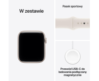 APPLE Apple Watch SE 3 GPS + Cellular 40mm Aluminiowa koperta (księżycowa poświata) + opaska sportowa (księżycowa poświata) - rozmiar S/M - 1362387 - zdjęcie 8